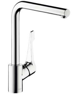 miscelatore da cucina pmr hansgrohe con manico lungo e bocca alta